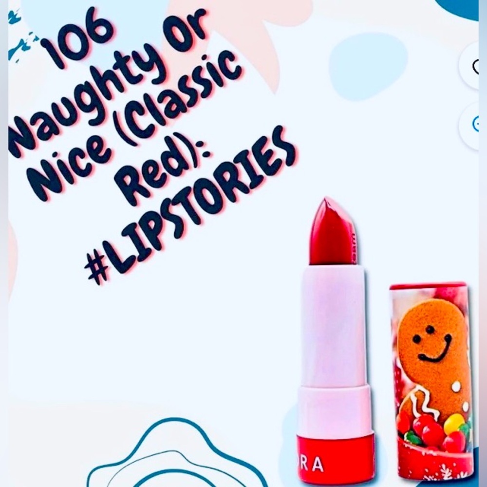♨️FREE♨️ w/purch SEPHORA Lipstories Holiday Lipstick in #106 Naughty or Nice
